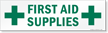 Magnetic Cabinet Label: First Aid Supplies