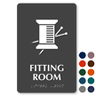 Fitting Room Symbol TactileTouch™ Sign with Braille