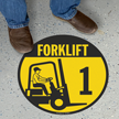 Forklift  1 (with Graphic)   Floor Sign