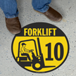 Forklift  10 (with Graphic)   Floor Sign