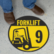 Forklift  9 (with Graphic)   Floor Sign