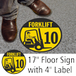 Forklift ID 10 Floor Sign & Label Kit