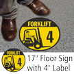 Forklift ID 4 Floor Sign & Label Kit