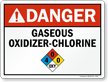 Danger Gaseous Oxidixer   Chlorine
