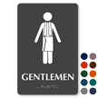 Gentlemen Towel Braille Restroom Sign
