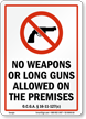 Georgia Firearms And Weapons Law Sign