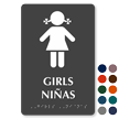 Tactile Touch Braille Bilingual Sign for Girls