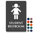 Girls Student Restroom TactileTouch Braille Sign