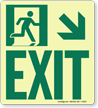 GlowSmart™ Directional Exit Sign, Downward Arrow Sign