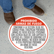 Texas 30.06 Concealed Handguns Prohibited Floor Sign, Spanish