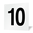Hanging Aisle Sign: Number 10 - Double-Sided