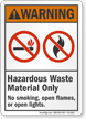 Hazardous Waste Material Only ANSI Warning Sign
