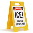 OSHA Danger Ice Watch Your Step Sign