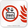 In Case of Fire Do Not Use Elevator NFPA 170 Sign