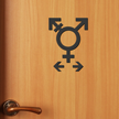 Gender Neutral Symbol Restroom Die Cut Sign Kit
