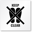 Keep Clear No Footprint Symbol Stencil