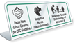 Keep Hands Clean Maintain Social Distancing Desk Sign