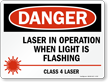 Danger Laser In Operation   Danger Sign