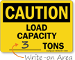 Caution: Load Capacity     Tons