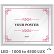 LED Light Box Sign Single Sided Wall Mount Snap Frame - Lockable Weatherproof