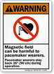 Magnetic Field Harmful To Pacemaker Wearers Warning Sign