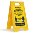 Maintain Social Distancing At Least 6 Feet FloorBoss Sign