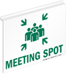 Meeting Spot Z-Projecting Sign