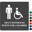 Bilingual Men's Bathroom Tactile Touch Braille Sign