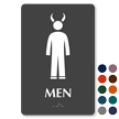Men TactileTouch Braille Sign with Devil Symbol