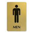 Metal Men or Boys Restroom Sign with Male Symbol