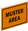 Muster Area Z Projecting Sign