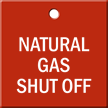 Natural Gas Shut Off Engraved Valve Tag