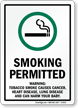 Smoking Permitted Warning Sign