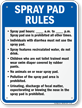 Spray Pad Rules Sign for New York