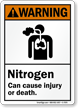 Nitrogen Can Cause Injury Or Death Warning Sign