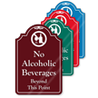 No Alcoholic Beverages ShowCase Sign