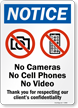 No Cell Phones Sign