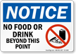 No Food Or Drink Beyond Sign