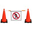 Cone Bar Barricade Sign