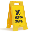 No Student Drop Off Floor Sign