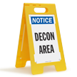 Notice Decon Area Floor Sign