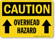Caution Overhead Hazard Sign