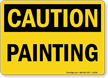 Painting OSHA Caution Sign