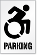 Parking Stencil with New ISA Symbol