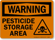 Warning Pesticide Storage Area Sign