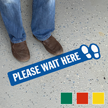 Please Wait Here with Shoeprints