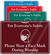 Please Wear A Face Mask During Worship ShowCase Sign