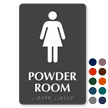Powder Room Braille Woman Bathroom Sign
