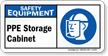 PPE Storage Cabinet Sign