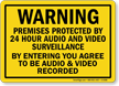 Premises Protected By Audio And Video Surveillance Sign